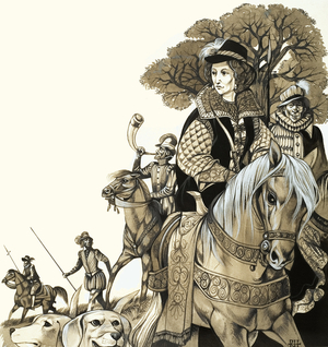 Young Elizabeth I out hunting