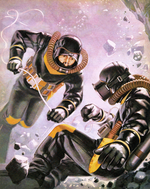 A diving expedition led by Captain Jacques-Yves Cousteau