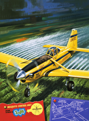 The HDN Fieldmaster, a low-wing aircraft designed for crop spraying