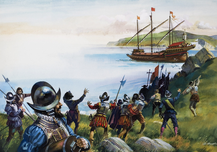 The Girona, 1986 (gouache on paper)