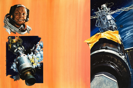 What Next in Space? Workshops of the Universe, 1973 (gouache on paper)