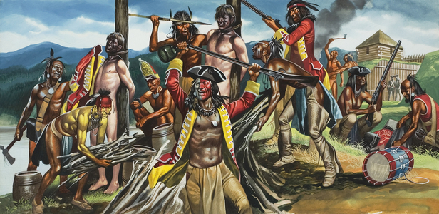 Roasted at the Stake (gouache on paper)