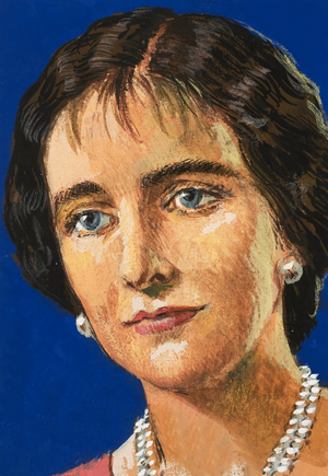Queen Elizabeth, later known to all as the Queen Mother (gouache on paper)