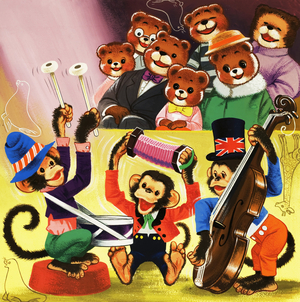 Monkeys playing music