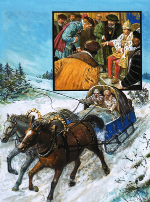 Richard Chancellor is taken to meet Tsar Ivan