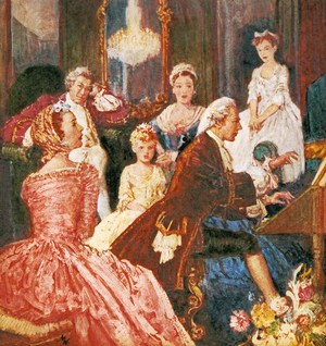 The Master Musician, Handel (colour litho)