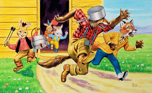 Brer Rabbit, friends and saucepans