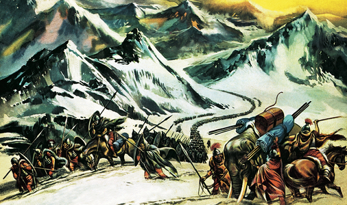 Hannibal crossing the Alps