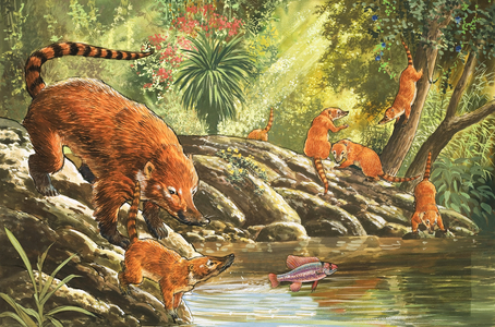 The Lizard Hunters, illustration from 'Nature's Wonderland', 1970 (gouache on paper)