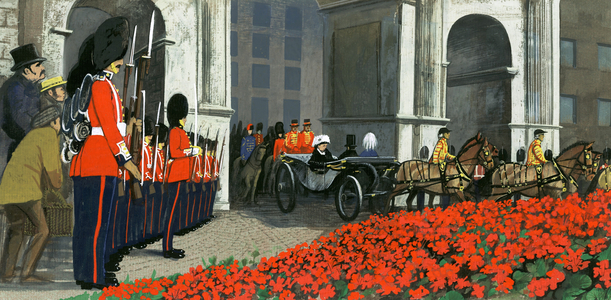 Beds of Geraniums in the days of Victoria