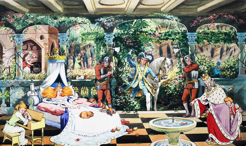 Sleeping Beauty (gouache on paper)