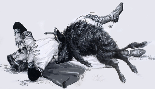 Reign of a Greedy Tyrant, from 'The Story of France' (gouache on paper)