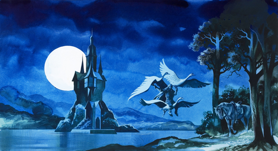 The Magic Apples (gouache on paper)