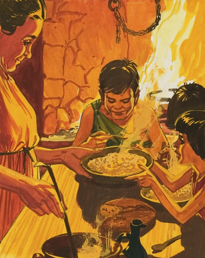 Children Eating Dinner