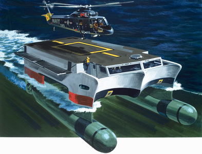 The Quick-Change Ship, from 'The Science Survey' (gouache on paper)