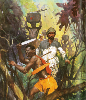 Pierre Brazza exploring the Ogowe river