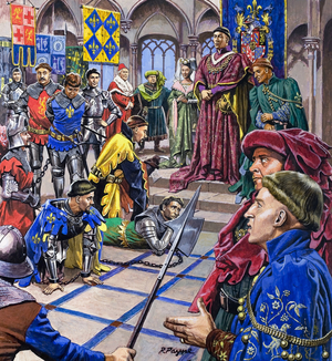 The Men who Ruled Burgundy, from 'Dynasties of Destiny' (gouache on paper)