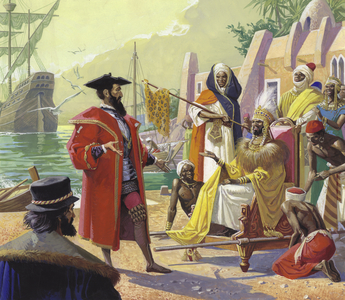 Vasco de Gama (1469-1524) (gouache on paper)