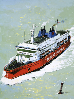 The Herald of Free Enterprise, 1981 (gouache on paper)