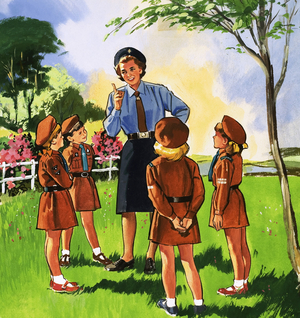 Brown Owl and her Brownie pack