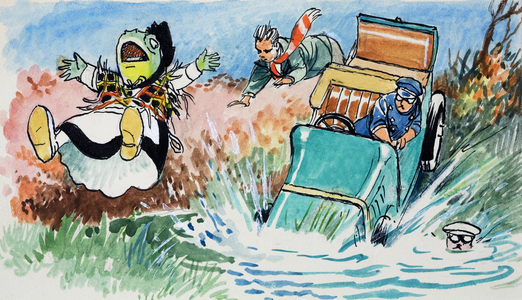 Toad of Toad Hall (gouache on paper)