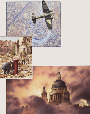 The Blitz (gouache on paper)