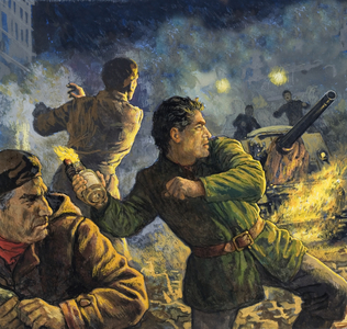 Resistance fighters during the invasion of Hungary