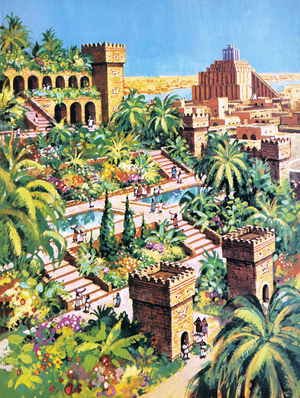 The hanging gardens of Babylon