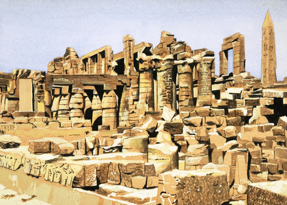 The ruins of the Temple of Amun of Karnak