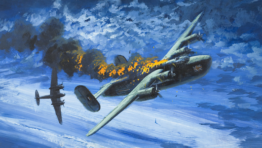 BOAC Liberator (gouache on paper)