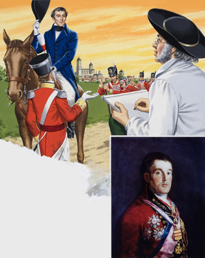 The Duke of Wellington being Painted (gouache on paper)