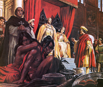 Columbus returning to Spain