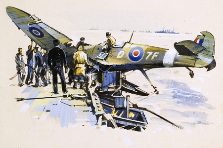 A crashed Seafire