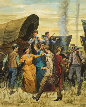 Square Dance (gouache on paper)