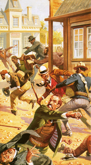 James McParland escaping just before being exposed