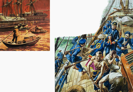 Opium Wars (gouache on paper)