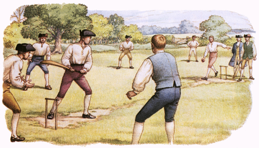 Cricket, as played in the 18th century