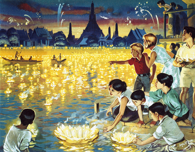 Loy Krathong festival in Bangkok