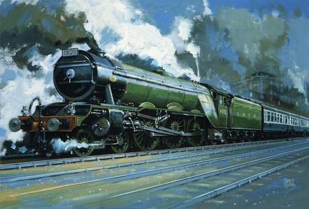 The Flying Scotsman (gouache on paper)