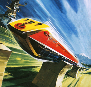 Artist's conception of a glider train