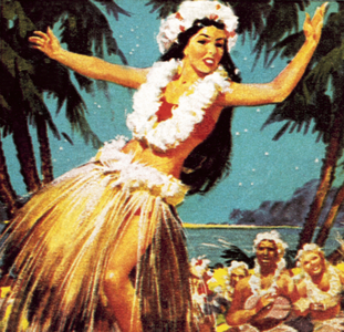 Hawaian girl dancing