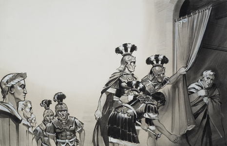 Claudius (10BC-54AD) (gouache on paper)