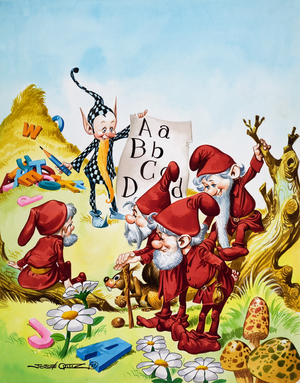 Alphabet (gouache on paper)