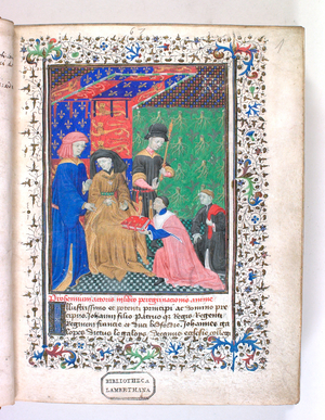 Ms 326 f.1 from Pelerinage de l'Ame by Guillaume de Digulleville (vellum)