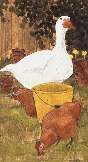 Duck and Hens