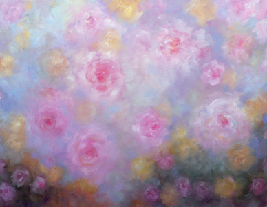 Peony Rose, 2005 (oil on canvas) flowers
