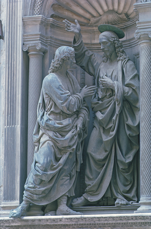 The Incredulity of St. Thomas, 1466-83 (bronze)