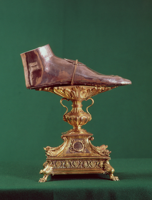 Reliquary of Mary Magdalene's foot, silver gilt, 1645