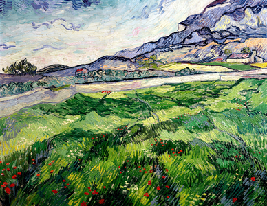 The Green Wheatfield behind the Asylum, 1889 (oil on canvas)