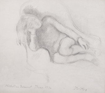 Michelina asleep, 1970 (pencil)